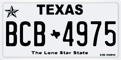 TX license plate BCB4975