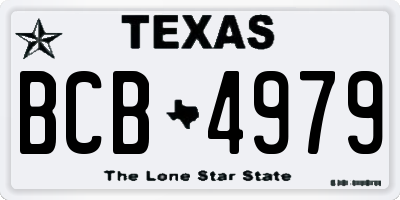 TX license plate BCB4979