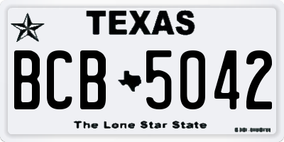 TX license plate BCB5042