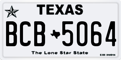 TX license plate BCB5064