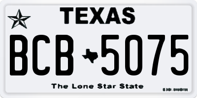 TX license plate BCB5075