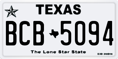 TX license plate BCB5094