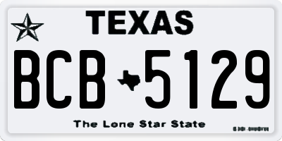 TX license plate BCB5129