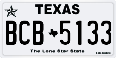 TX license plate BCB5133
