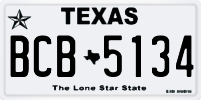 TX license plate BCB5134