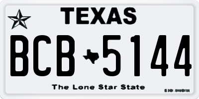 TX license plate BCB5144