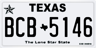 TX license plate BCB5146