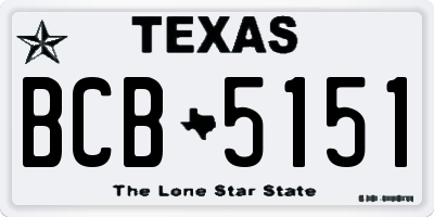 TX license plate BCB5151