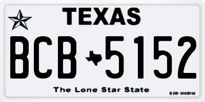 TX license plate BCB5152
