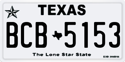 TX license plate BCB5153