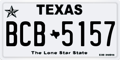 TX license plate BCB5157