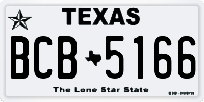 TX license plate BCB5166