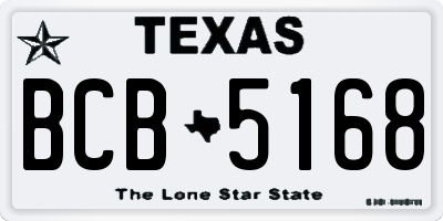 TX license plate BCB5168