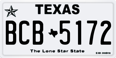 TX license plate BCB5172