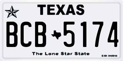 TX license plate BCB5174