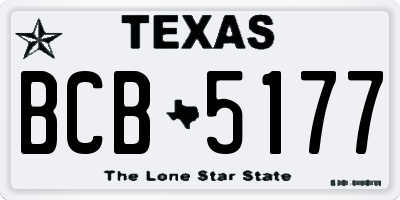 TX license plate BCB5177