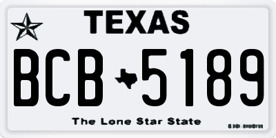 TX license plate BCB5189