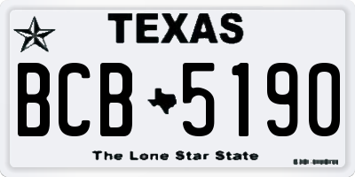 TX license plate BCB5190
