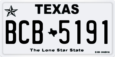 TX license plate BCB5191
