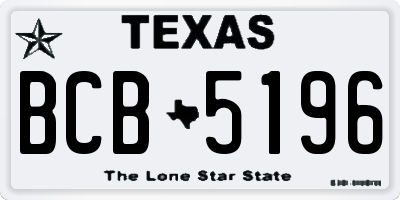 TX license plate BCB5196
