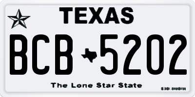 TX license plate BCB5202