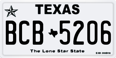 TX license plate BCB5206