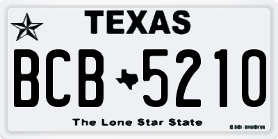 TX license plate BCB5210