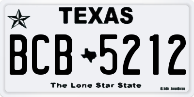 TX license plate BCB5212