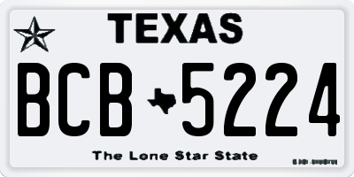 TX license plate BCB5224