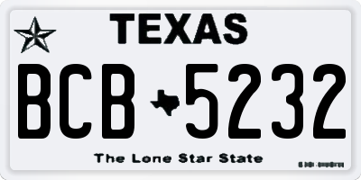 TX license plate BCB5232