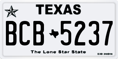 TX license plate BCB5237