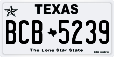 TX license plate BCB5239