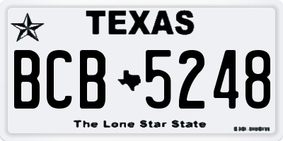 TX license plate BCB5248