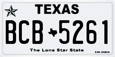 TX license plate BCB5261