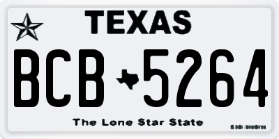 TX license plate BCB5264