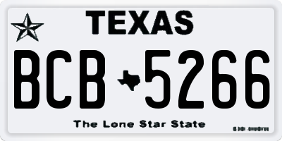 TX license plate BCB5266