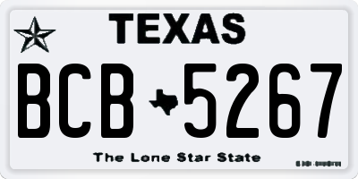 TX license plate BCB5267