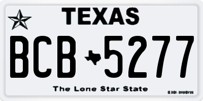 TX license plate BCB5277