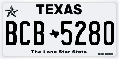 TX license plate BCB5280