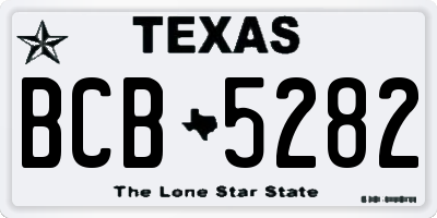 TX license plate BCB5282