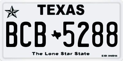 TX license plate BCB5288