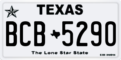 TX license plate BCB5290