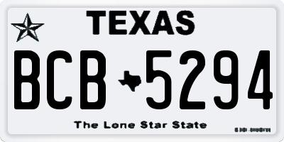 TX license plate BCB5294