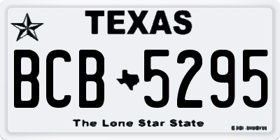 TX license plate BCB5295