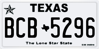 TX license plate BCB5296