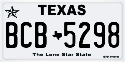 TX license plate BCB5298
