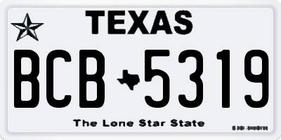 TX license plate BCB5319