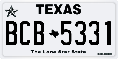 TX license plate BCB5331