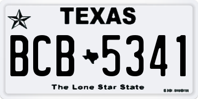 TX license plate BCB5341