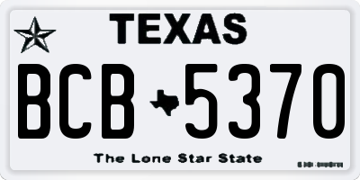 TX license plate BCB5370